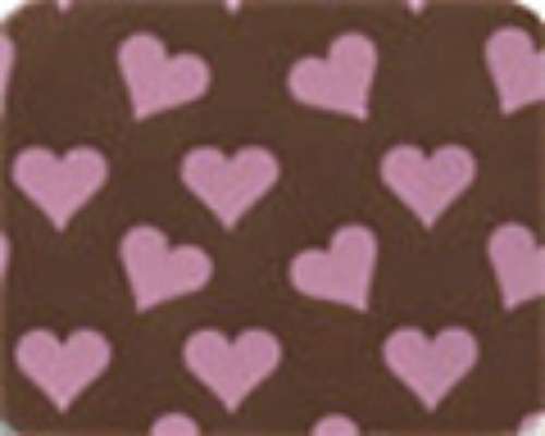 Chocolate Transfer Sheet - Pink Hearts - Click Image to Close